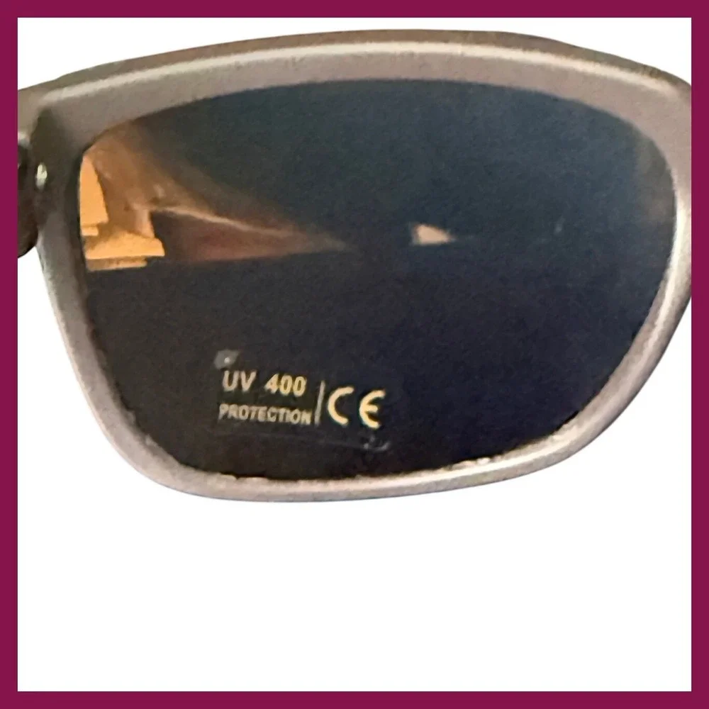 NWOT Matte Brown Square Mirrored‎ Sunglasses UV400 Protection with Case